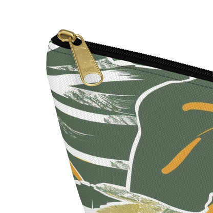 Tropical Accessory Pouch, Eco-Friendly Makeup Bag, Travel Organizer, Floral Storage Case, Gift for Her, Functional Purse