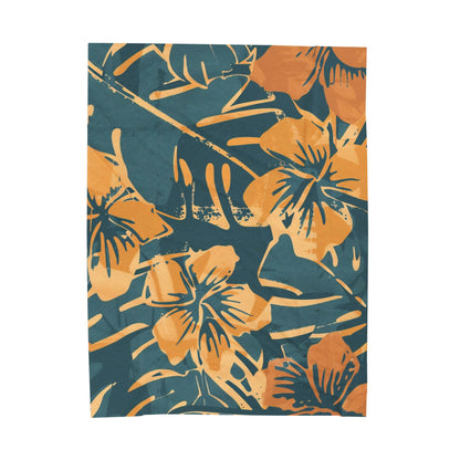 Tropical Floral Plush Blanket - Cozy Home Decor, Great Gift for Birthdays, Weddings, Holidays, Relaxing Evenings, Kids' Rooms