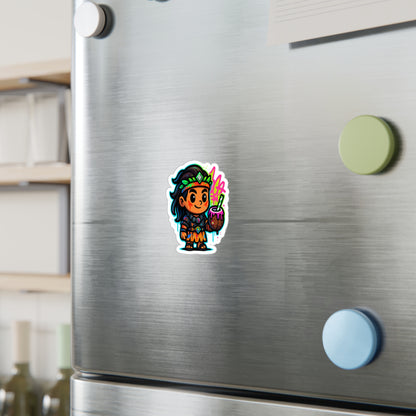 Chibi Keiki Kāne me ka Niu — Coconut Drink Vinyl Sticker