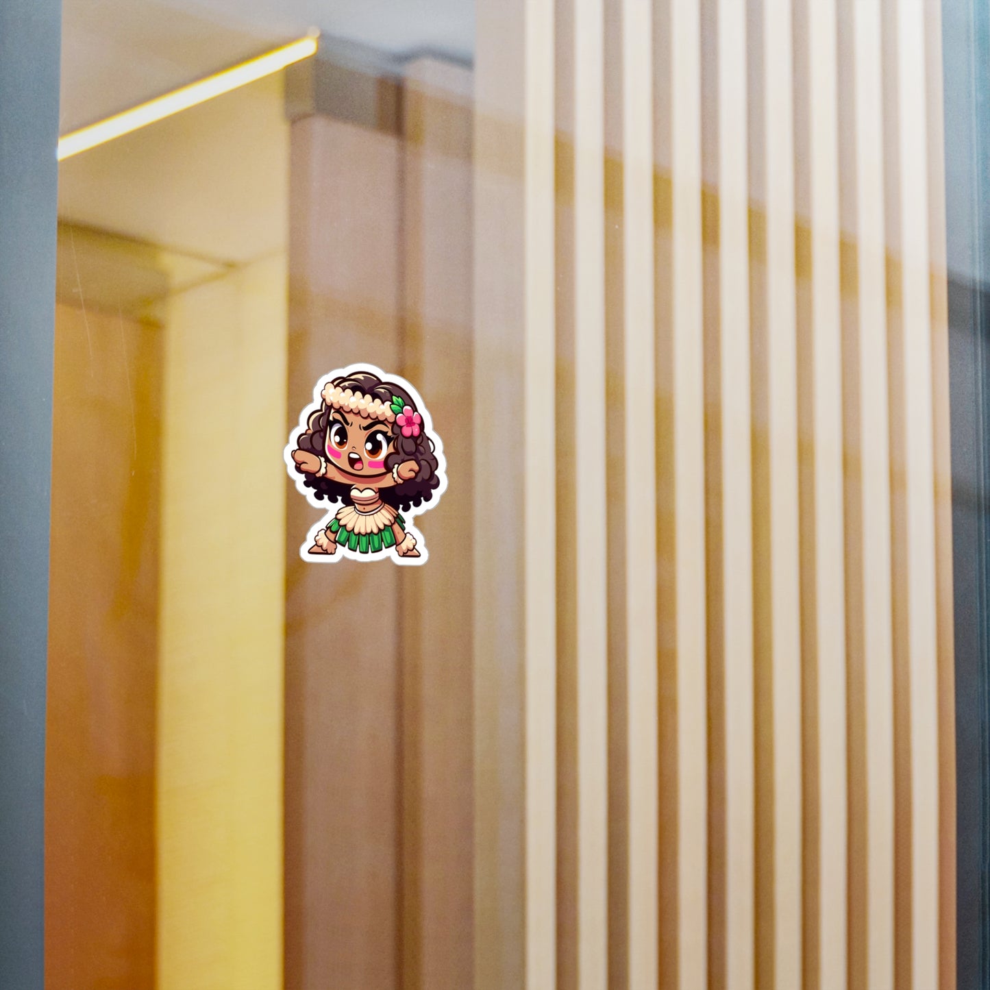 Hula Girl Kiss-Cut Vinyl Decals - Fun & Playful Stickers for Personalization