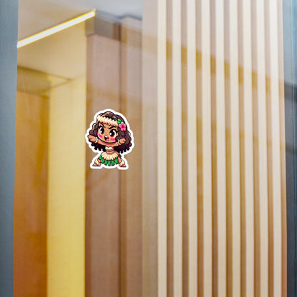 Hula Girl Kiss-Cut Vinyl Decals - Fun & Playful Stickers for Personalization