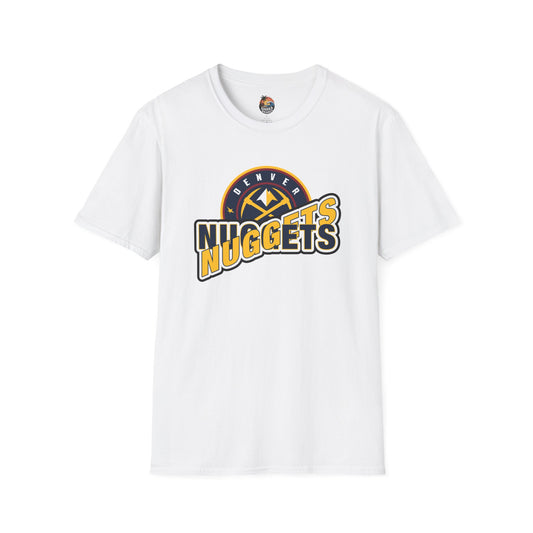 Denver Nuggets Unisex Softstyle T-Shirt, Basketball Fan Gear, Sports Apparel, Game Day Shirt, Gift for Nuggets Fans