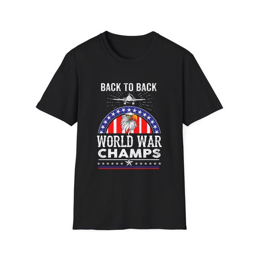 Patriotic World War Champs T-Shirt, Independence Day Tee, Veteran's Day Shirt, Military History Apparel, Gift for History Buffs