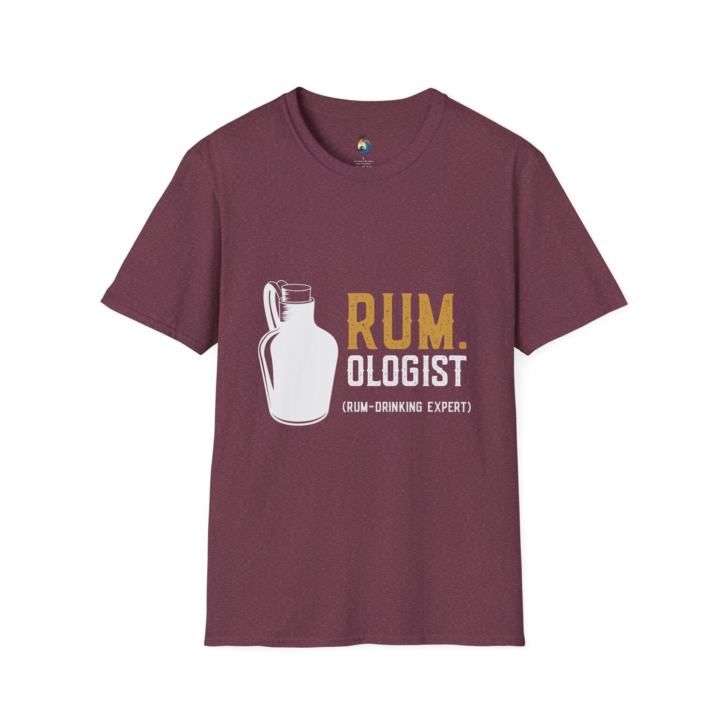 Rumologist Unisex Softstyle T-Shirt, Funny Gift for Rum Lovers, Casual Party Wear, Beach Vacation Tee, Unique Bar Shirt, Summer Essentials