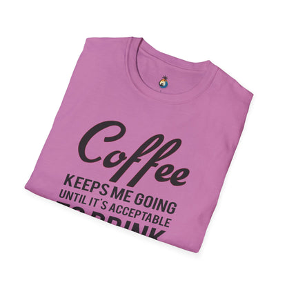 Coffee Wine Humor T-Shirt, Funny Gift, Unisex Casual Tee, Wine Lover Apparel, Coffee Addict Shirt, Birthday Present