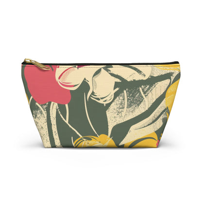 Floral Accessory Pouch, Tropical Makeup Bag, Travel Organizer, Gift for Her, Beach Purse, Cute Cosmetic Case