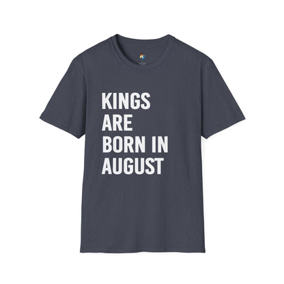 Kings Are Born In August T-Shirt, Unisex Softstyle Tee