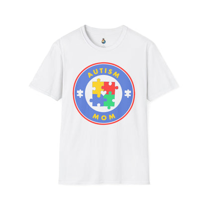 Autism Mom Puzzle T-Shirt, Support Autism Awareness Tee, Gift for Moms, Everyday Casual Wear, Special Occasion Apparel