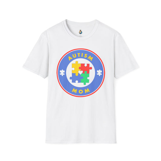 Autism Mom Puzzle T-Shirt, Support Autism Awareness Tee, Gift for Moms, Everyday Casual Wear, Special Occasion Apparel