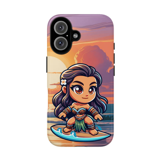 Charming Phone Case with Surfing Design, Trendy Phone Cover, Cute Cartoon Phone Case, Gift for Ocean Lovers, Summer Vibe Accessory
