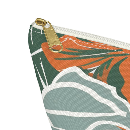 Floral Accessory Pouch, Travel Organizer, Makeup Bag, Gift for Her, Tropical Vibe, Cosmetic Pouch, Essentials Holder