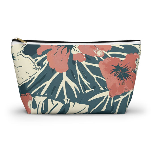 Tropical Floral Accessory Pouch | Makeup Bag, Travel Organizer, Toiletry Case, Gift Idea, Summer Essentials
