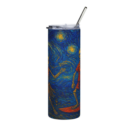 Starry Nights Hawaiian Luau Halloween 20 zo Skinny tumbler