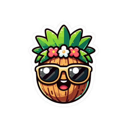 Tropical Pineapple Vinyl Decal - Fun Summer Sticker for Home & Office Decor