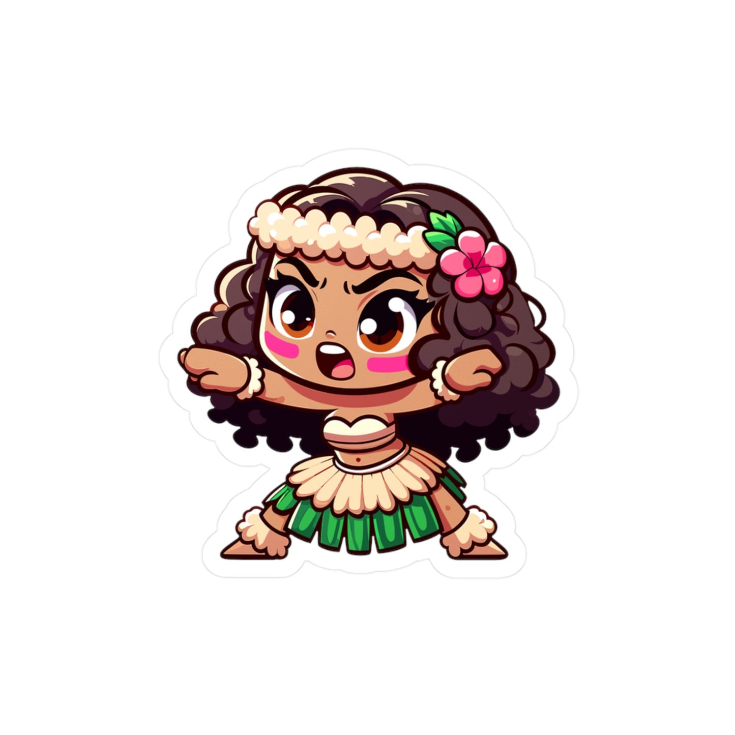Hula Girl Kiss-Cut Vinyl Decals - Fun & Playful Stickers for Personalization