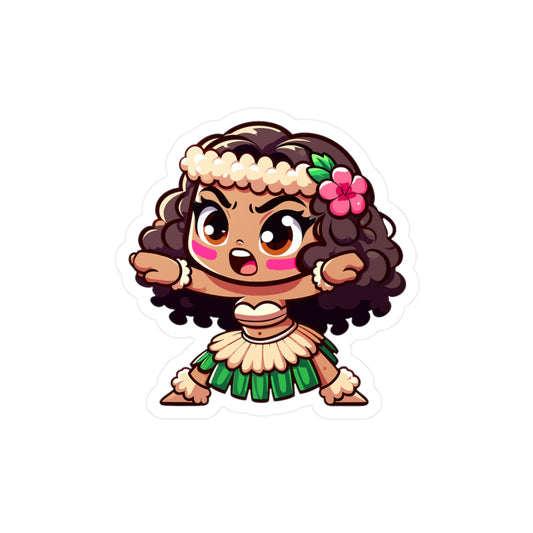 Hula Girl Kiss-Cut Vinyl Decals - Fun & Playful Stickers for Personalization