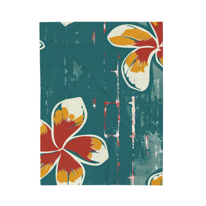 Tropical Floral Plush Blanket - Cozy Home Decor, Great Gift for Birthdays, Weddings, Holidays, Relaxing Evenings, Kids' Rooms