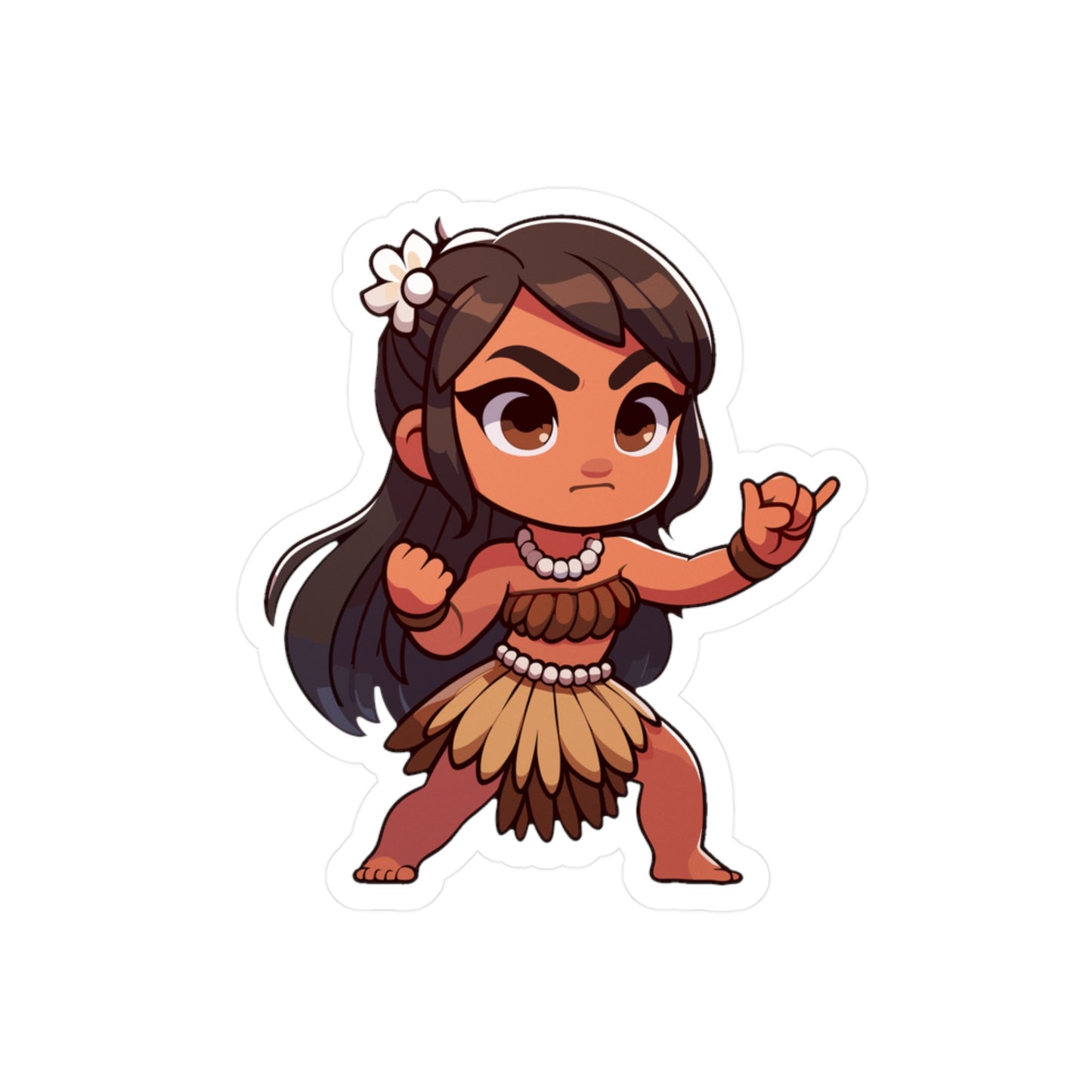 Cute Warrior Character Kiss-Cut Vinyl Decal - Perfect for Kids and Decor