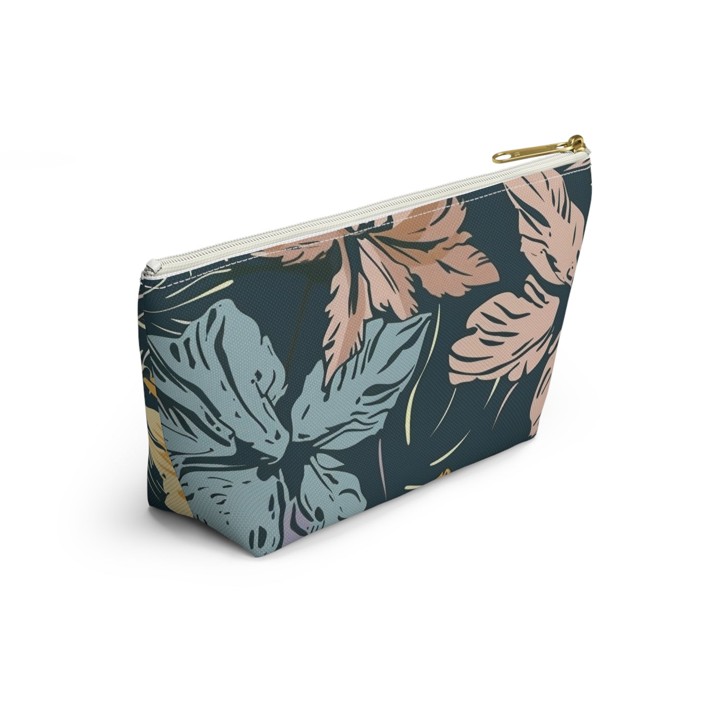 Tropical Floral Accessory Pouch, Makeup Bag, Travel Organizer, Gift for Her, Floral Print, Summer Vibes, Zip Pouch