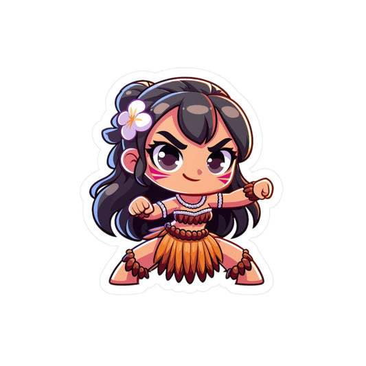 Hawaiian Warrior Vinyl Decals - Cute Character Stickers for Home Decor