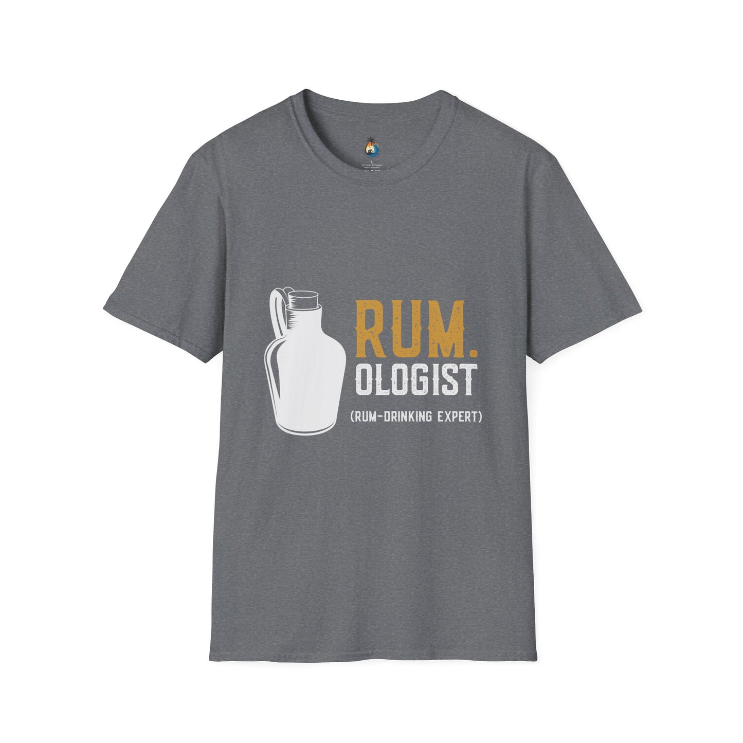 Rumologist Unisex Softstyle T-Shirt, Funny Gift for Rum Lovers, Casual Party Wear, Beach Vacation Tee, Unique Bar Shirt, Summer Essentials
