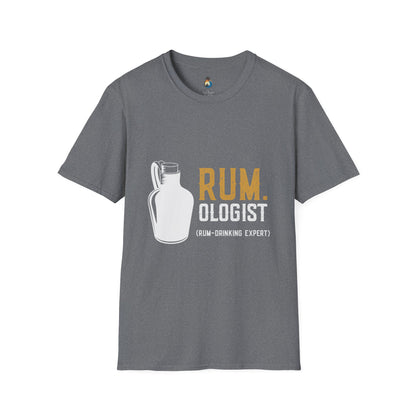 Rumologist Unisex Softstyle T-Shirt, Funny Gift for Rum Lovers, Casual Party Wear, Beach Vacation Tee, Unique Bar Shirt, Summer Essentials