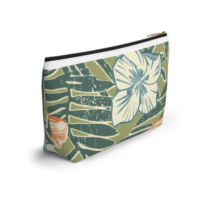 Tropical Floral Accessory Pouch, Travel Makeup Bag, Cosmetic Organizer, Cute Gift for Her, Summer Vacation Essentials