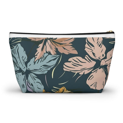 Tropical Floral Accessory Pouch, Makeup Bag, Travel Organizer, Gift for Her, Floral Print, Summer Vibes, Zip Pouch