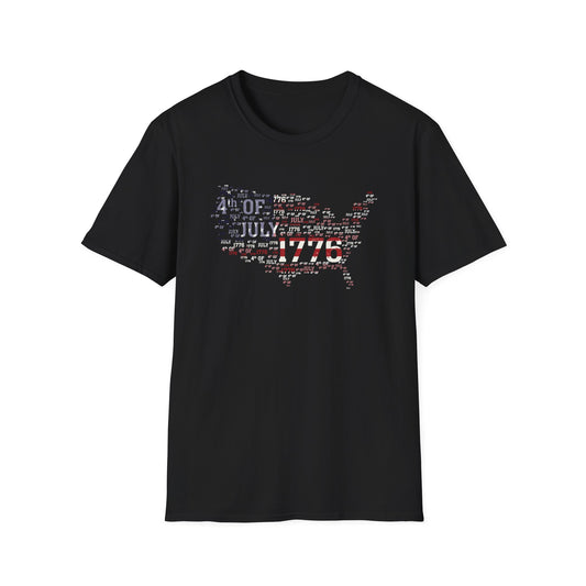 Patriotic Unisex Softstyle T-Shirt | 4th of July Shirt | USA Pride Tee | Independence Day Apparel, Casual Wear, Gift for Him/Her