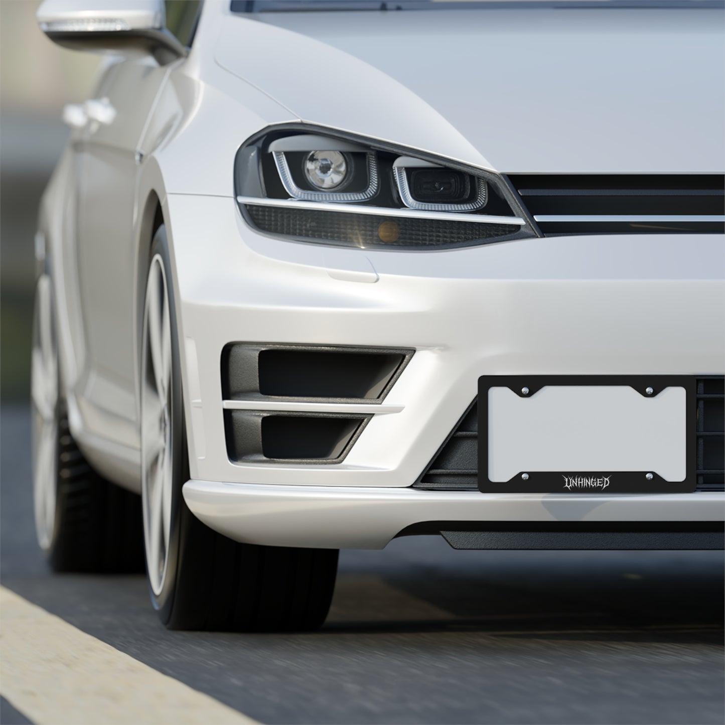 Unhinged Metal License Plate Frame