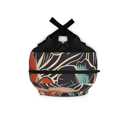 Vintage Hawaiian Print Backpack, Stylish Daypack, School Bag, Travel Accessory, Beach Bag, Perfect Gift for Nature Lovers