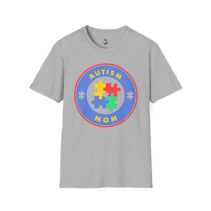 Autism Mom Puzzle T-Shirt, Support Autism Awareness Tee, Gift for Moms, Everyday Casual Wear, Special Occasion Apparel