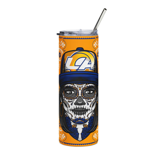 Rams Sugar Skull 20 oz Tumbler – Sublimated, Double-Walled