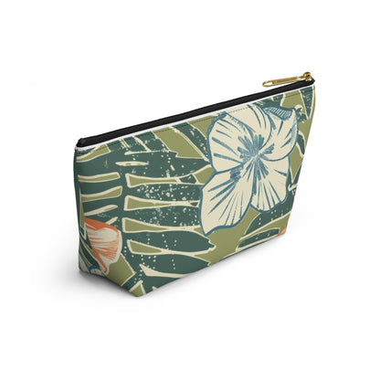 Tropical Floral Accessory Pouch, Travel Makeup Bag, Cosmetic Organizer, Cute Gift for Her, Summer Vacation Essentials
