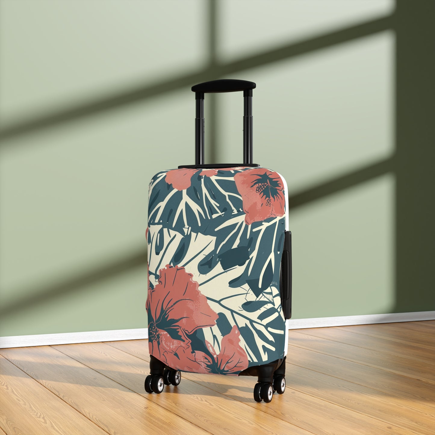 Floral Luggage Cover - Travel Accessory, Vacation Gear, Perfect Gift for Travelers, Summer Adventures, Stylish Protection