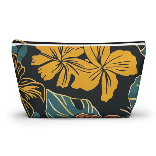 Tropical Floral Accessory Pouch | Makeup Bag, Travel Organizer, Zip Pouch, Gift for Her, Summer Vibe