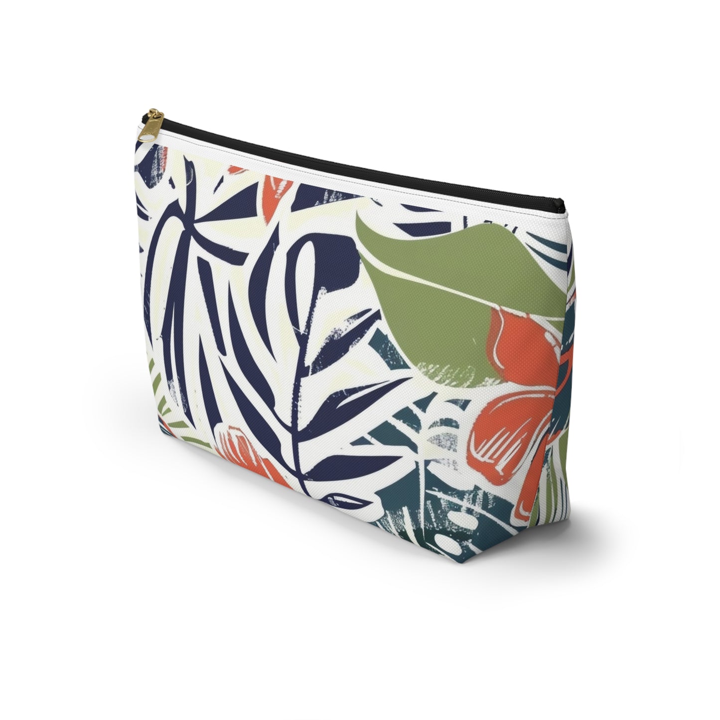 Tropical Floral Accessory Pouch, Makeup Bag, Travel Organizer, Gift for Her, Summer Essentials, Eco-Friendly Fashion