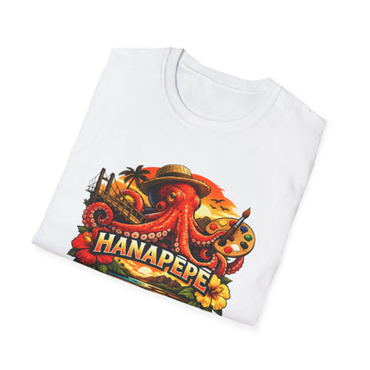 Hanapēpē Hawaii Art Night Octopus Bridge Sunset – Bold Tropical Mashup T-Shirt