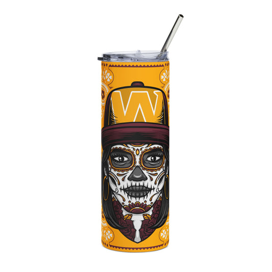 Commanders Sugar Skull 20 oz Tumbler – Sublimated, Double-Walled