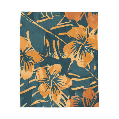 Tropical Floral Plush Blanket - Cozy Home Decor, Great Gift for Birthdays, Weddings, Holidays, Relaxing Evenings, Kids' Rooms