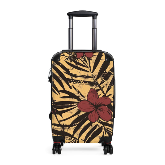 Tropical Floral Suitcase, Summer Travel Luggage, Vacation Bag, Beach Getaway, Adventure Carry-On, Gift for Travelers
