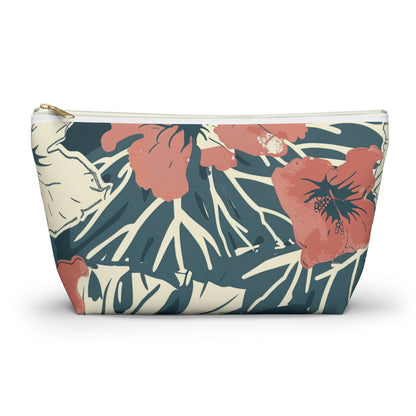 Tropical Floral Accessory Pouch | Makeup Bag, Travel Organizer, Toiletry Case, Gift Idea, Summer Essentials
