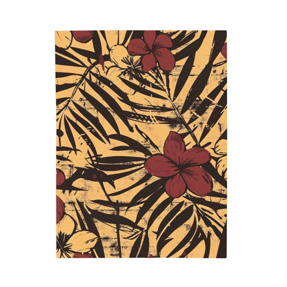 Tropical Floral Plush Blanket - Cozy Home Decor, Great Gift for Birthdays, Weddings, Holidays, Relaxing Evenings, Kids' Rooms