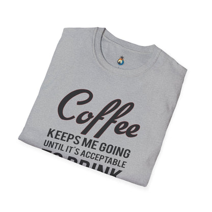 Coffee Wine Humor T-Shirt, Funny Gift, Unisex Casual Tee, Wine Lover Apparel, Coffee Addict Shirt, Birthday Present