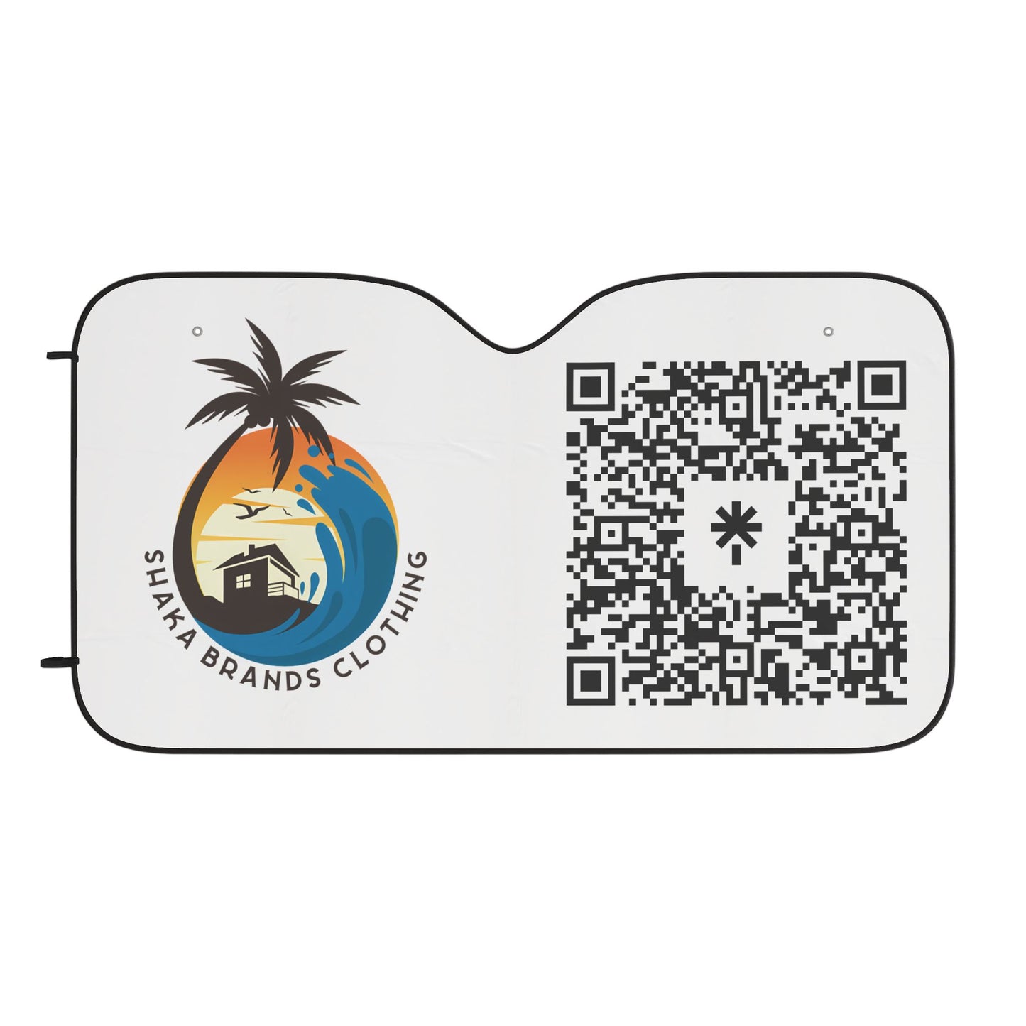 Tropical Car Sun Shades with QR Code | UV Protection, Beach Vibes, Summer Essentials, Car Accessories, Gift Idea