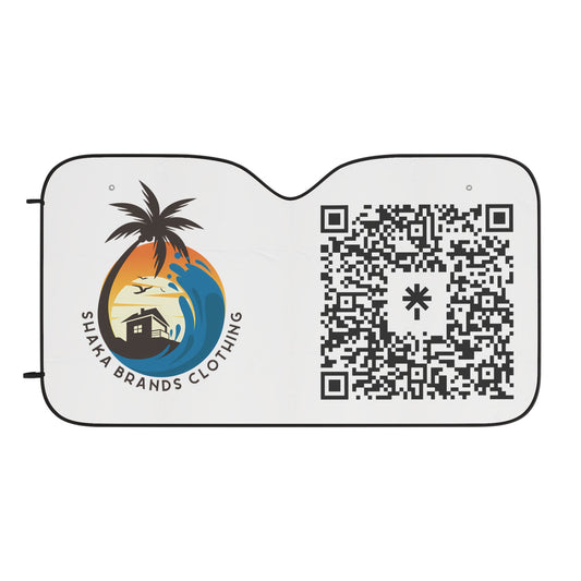 Tropical Car Sun Shades with QR Code | UV Protection, Beach Vibes, Summer Essentials, Car Accessories, Gift Idea