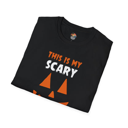 Shaka Brands | Halloween T‑Shirt | “This Is My Scary Accountant Costume” | Unisex | Soft Cotton Blend | Sizes S–2XL