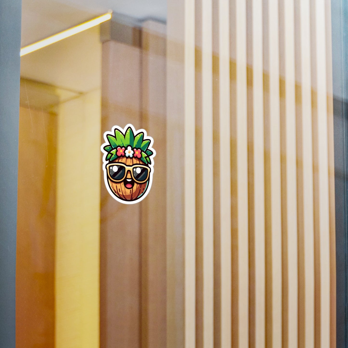 Tropical Pineapple Vinyl Decal - Fun Summer Sticker for Home & Office Decor