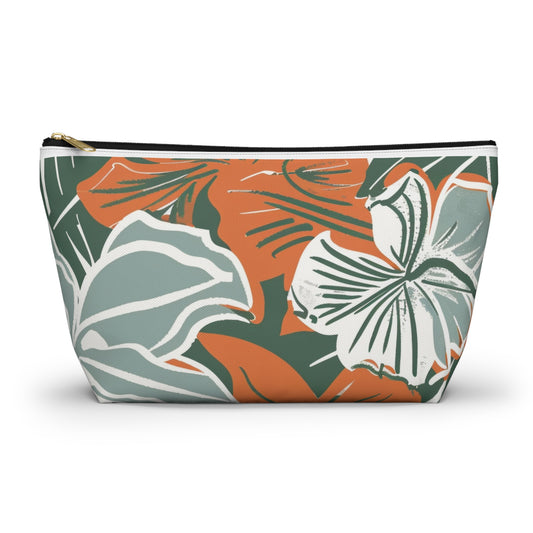 Floral Accessory Pouch, Travel Organizer, Makeup Bag, Gift for Her, Tropical Vibe, Cosmetic Pouch, Essentials Holder