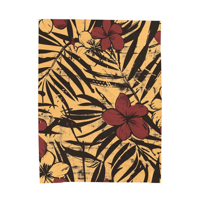 Tropical Floral Plush Blanket - Cozy Home Decor, Great Gift for Birthdays, Weddings, Holidays, Relaxing Evenings, Kids' Rooms